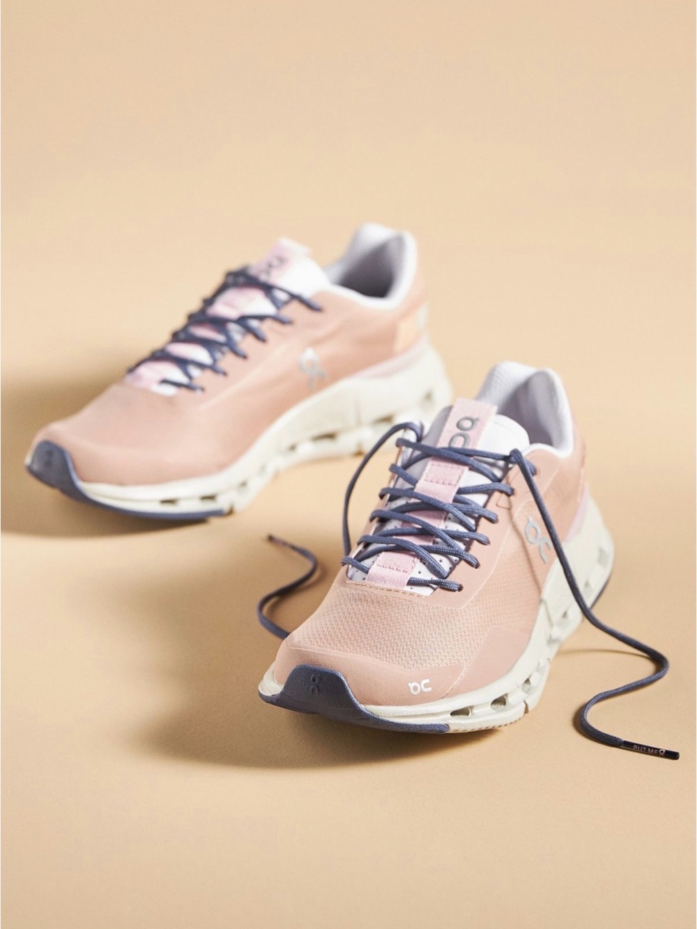 On Running Women's Sneakers in Light Pink with Gray Accents